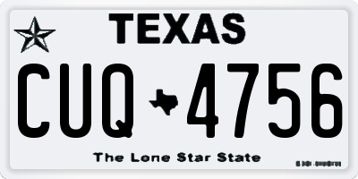 TX license plate CUQ4756