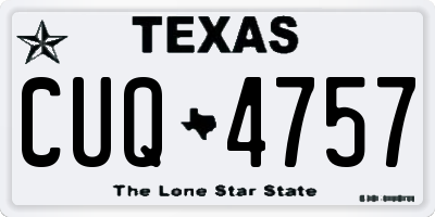 TX license plate CUQ4757
