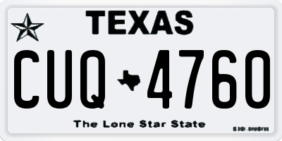 TX license plate CUQ4760