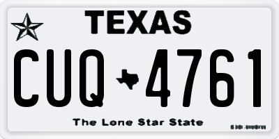 TX license plate CUQ4761
