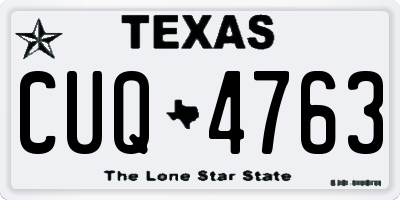 TX license plate CUQ4763
