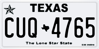 TX license plate CUQ4765