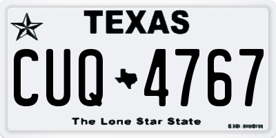 TX license plate CUQ4767