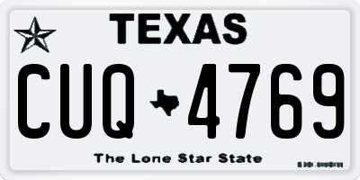 TX license plate CUQ4769