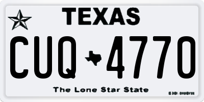 TX license plate CUQ4770