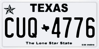 TX license plate CUQ4776