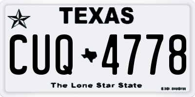 TX license plate CUQ4778