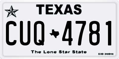 TX license plate CUQ4781