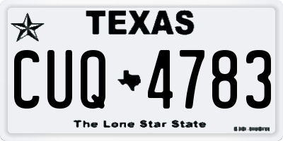 TX license plate CUQ4783