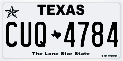 TX license plate CUQ4784