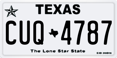 TX license plate CUQ4787