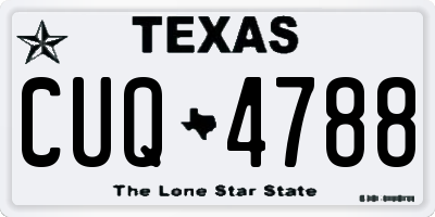 TX license plate CUQ4788