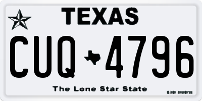 TX license plate CUQ4796
