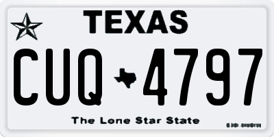 TX license plate CUQ4797