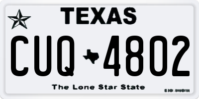 TX license plate CUQ4802