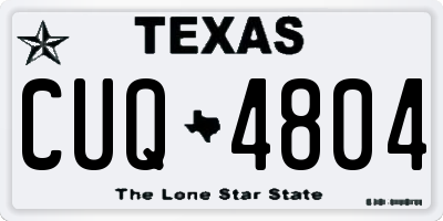 TX license plate CUQ4804