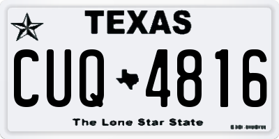 TX license plate CUQ4816