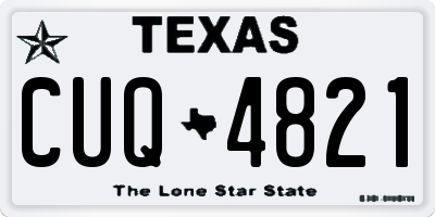 TX license plate CUQ4821