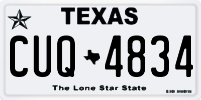 TX license plate CUQ4834
