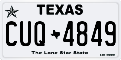 TX license plate CUQ4849