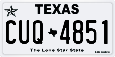TX license plate CUQ4851