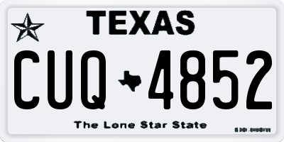TX license plate CUQ4852