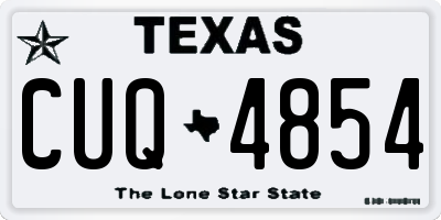 TX license plate CUQ4854