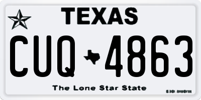 TX license plate CUQ4863
