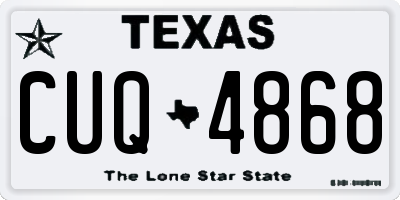 TX license plate CUQ4868