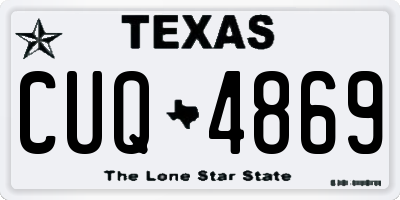 TX license plate CUQ4869