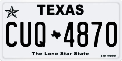 TX license plate CUQ4870
