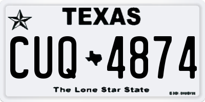 TX license plate CUQ4874