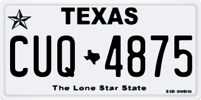 TX license plate CUQ4875