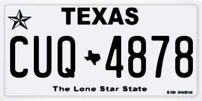 TX license plate CUQ4878