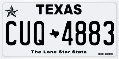 TX license plate CUQ4883