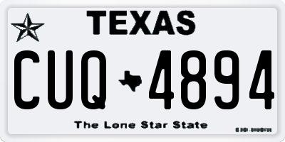 TX license plate CUQ4894