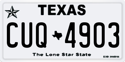 TX license plate CUQ4903