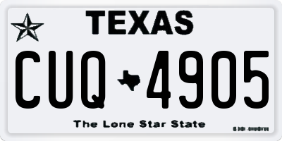 TX license plate CUQ4905