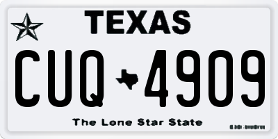 TX license plate CUQ4909