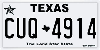 TX license plate CUQ4914