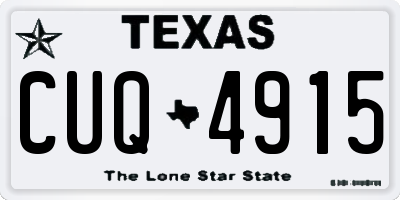 TX license plate CUQ4915