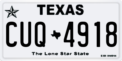 TX license plate CUQ4918