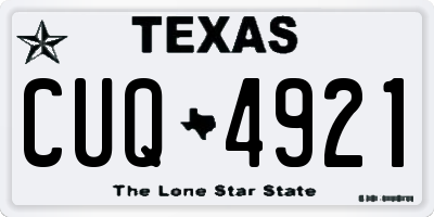TX license plate CUQ4921