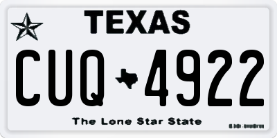 TX license plate CUQ4922