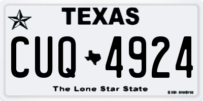 TX license plate CUQ4924