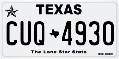 TX license plate CUQ4930