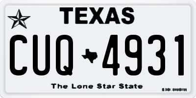 TX license plate CUQ4931