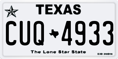 TX license plate CUQ4933
