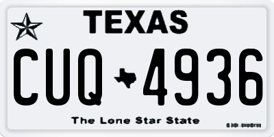TX license plate CUQ4936