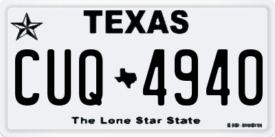 TX license plate CUQ4940